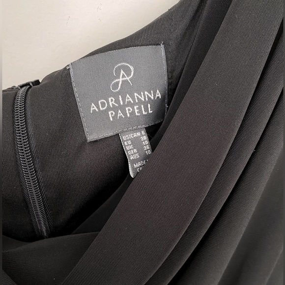 NWT Adrianna Papell Women's Cowl-Neck Blouson Dress, Size 6 Black - Picture 7 of 7